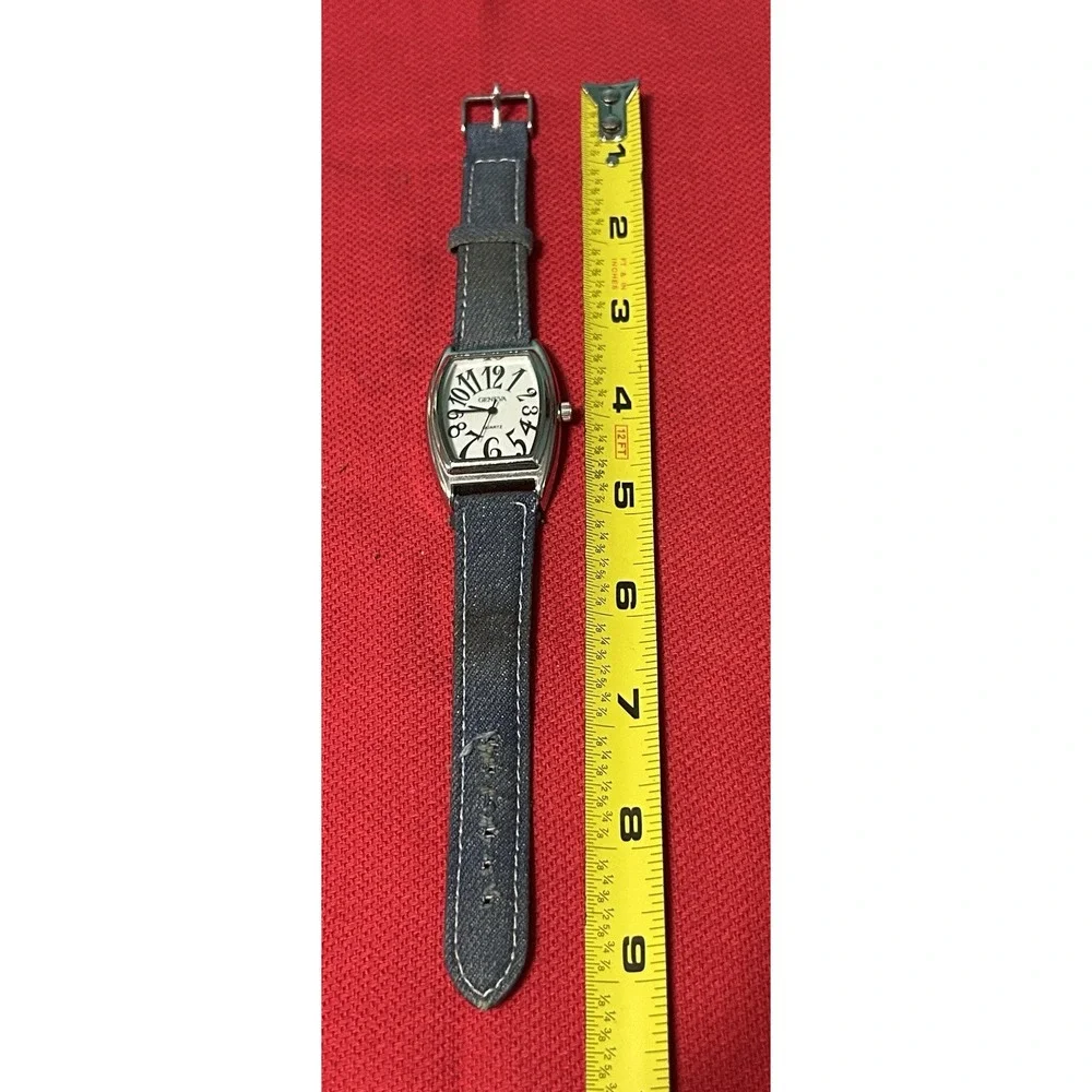 Geneva Blue Denim Women's 32mm Fashion Watch New Battery